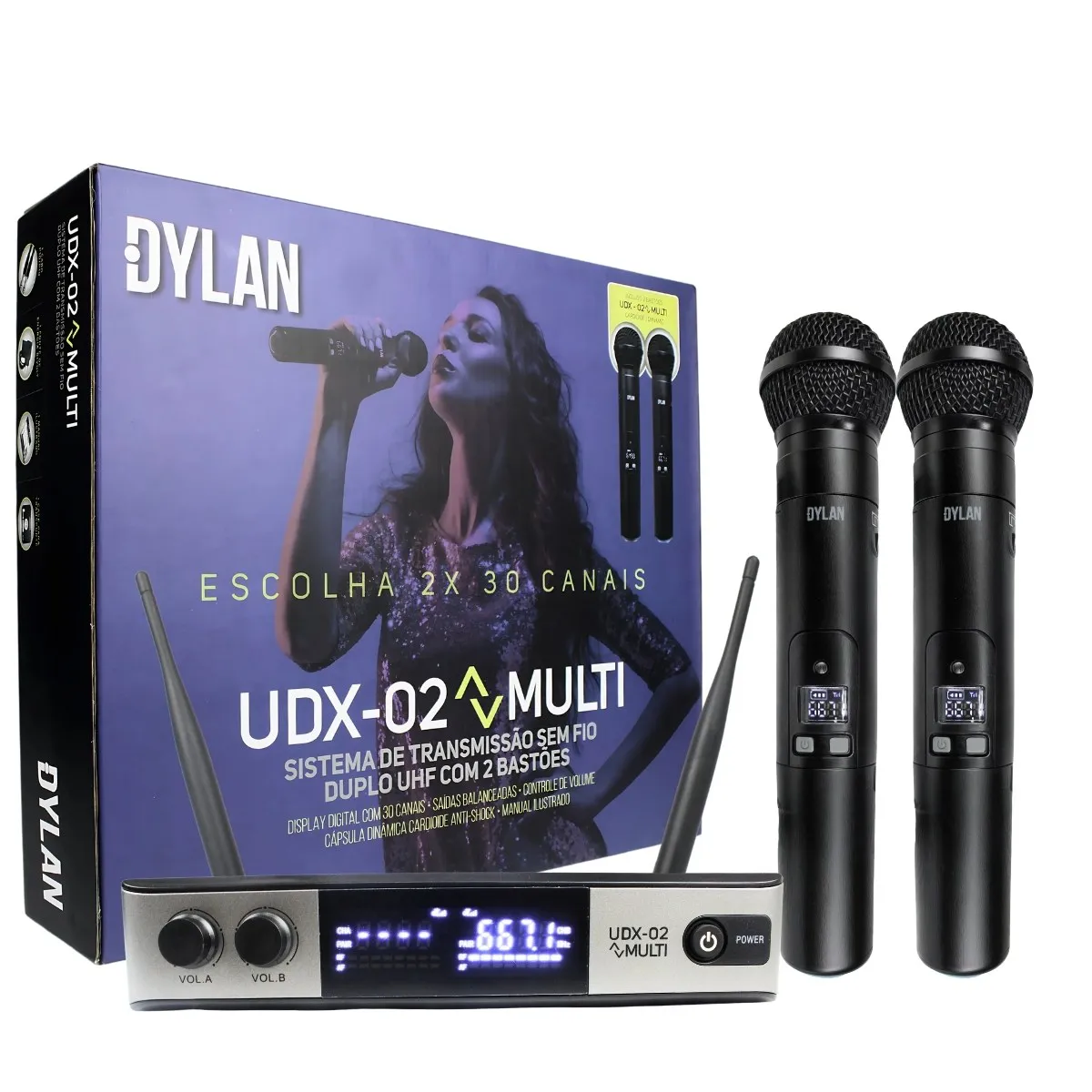 Microfone S/Fio Dylan UDX02 - Imagem 2