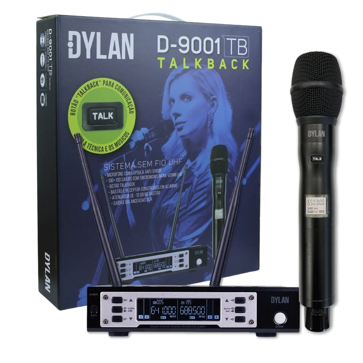Microfone S/Fio Dylan D9001TB